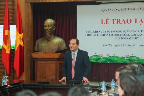  Thứ trưởng Bộ VHTTDL Lê Khánh Hải phát biểu tại buổi lễ